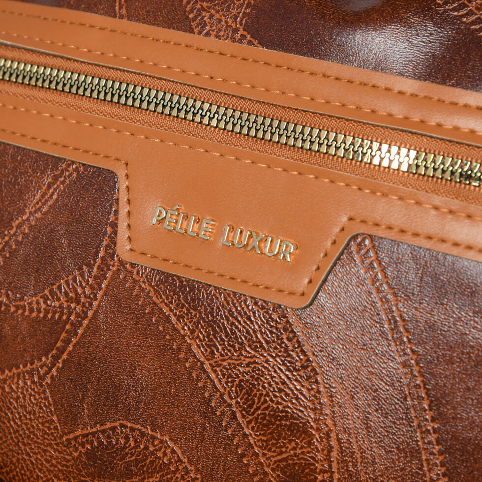 Pelle Luxur Women’s Brown Colour Zipper Closure Bag