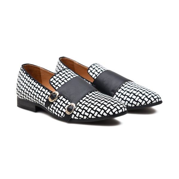 Pelle Luxur Carmine Black/White Casual Shoes For Men