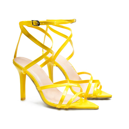 Pelle Luxur Marca Yellow Sandals For Women