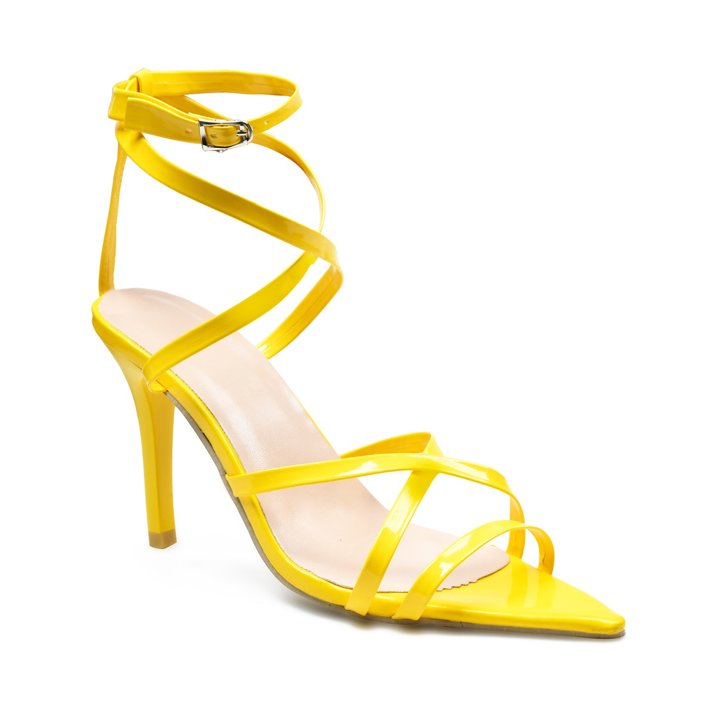 Pelle Luxur Marca Yellow Sandals For Women