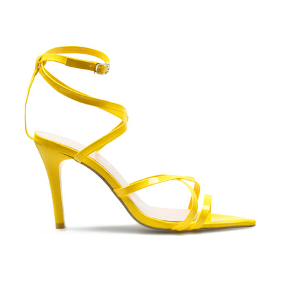 Pelle Luxur Marca Yellow Sandals For Women