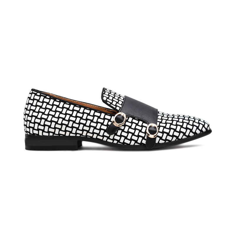 Pelle Luxur Carmine Black/White Casual Shoes For Men
