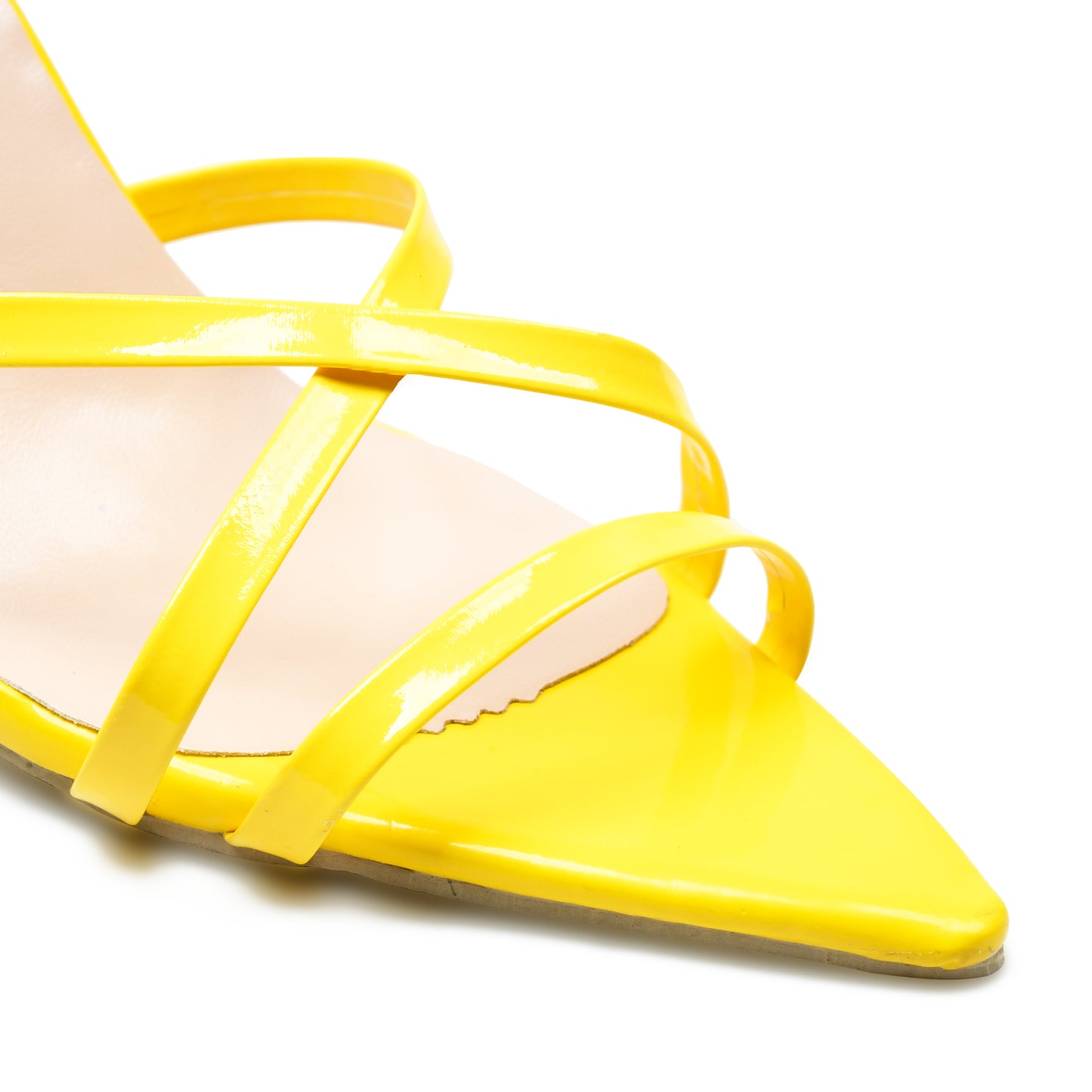 Pelle Luxur Marca Yellow Sandals For Women