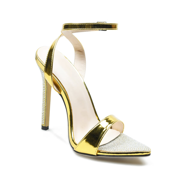 Pelle Luxur Martina Gold Sandals For Women