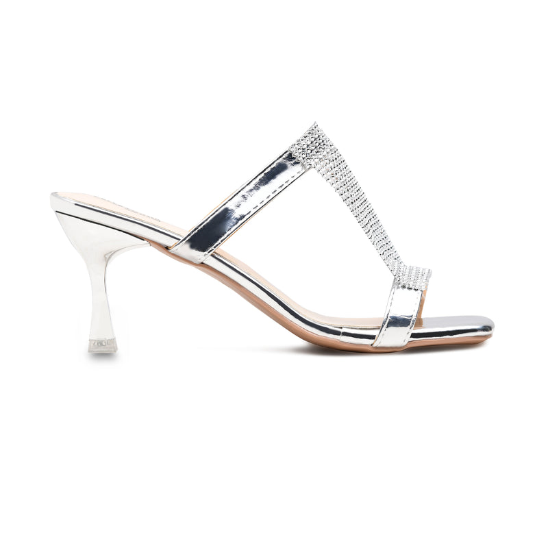 Pelle Luxur Graziana Silver Sandals For Women