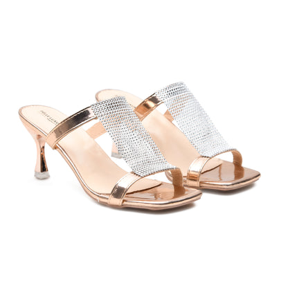 Pelle Luxur Graziana Rose Gold Sandals For Women