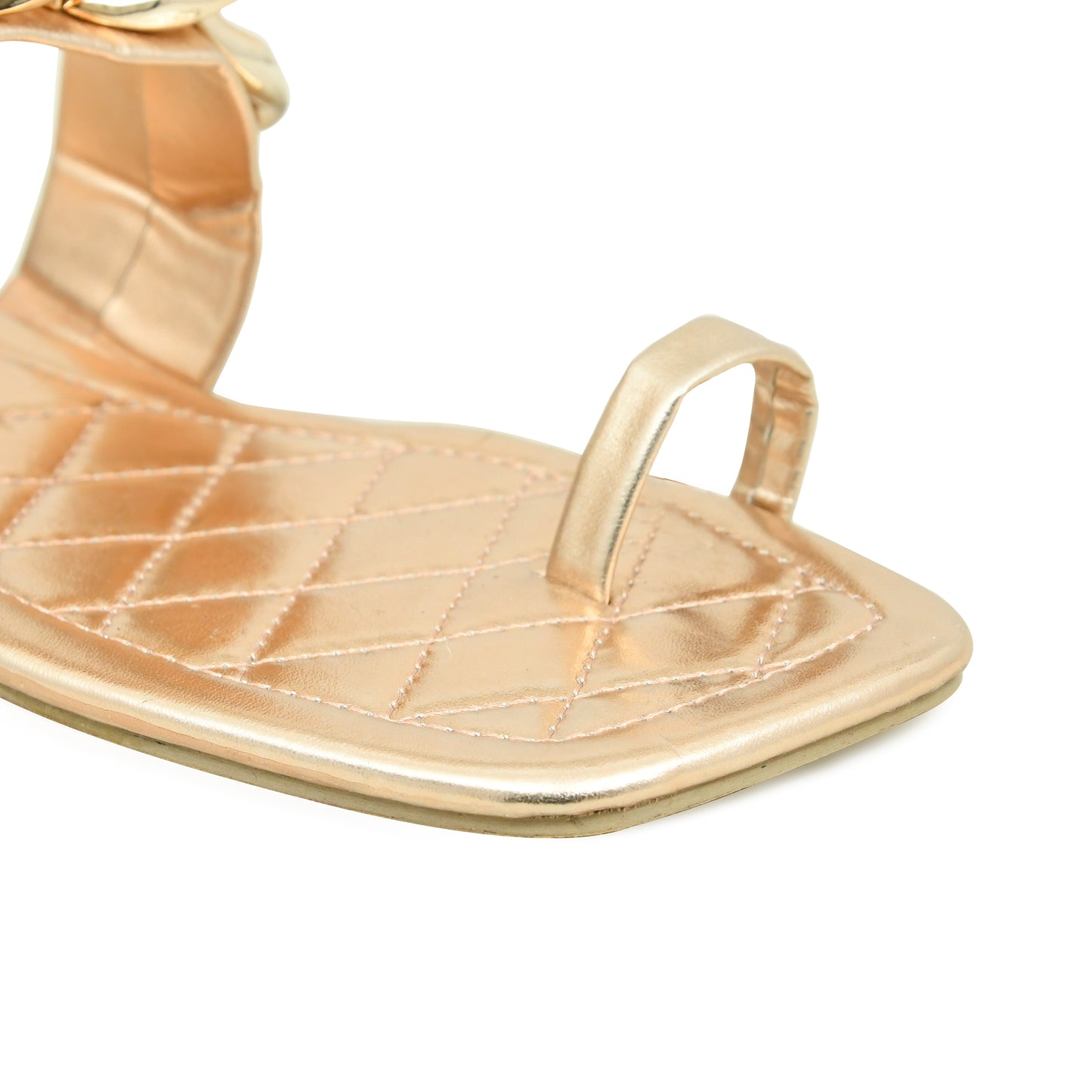 Pelle Luxur Chloe Rose Gold Flats For Women