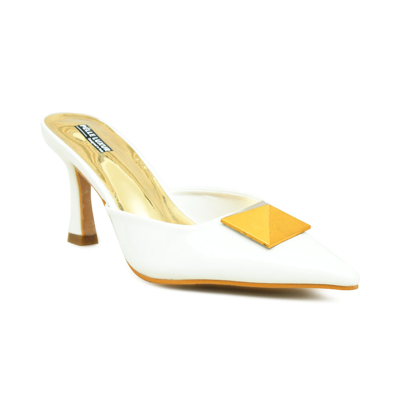 Pelle Luxur Aldina White Sandals For Women