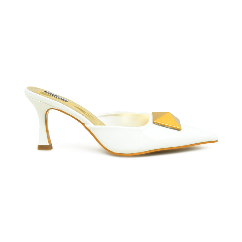 Pelle Luxur Aldina White Sandals For Women