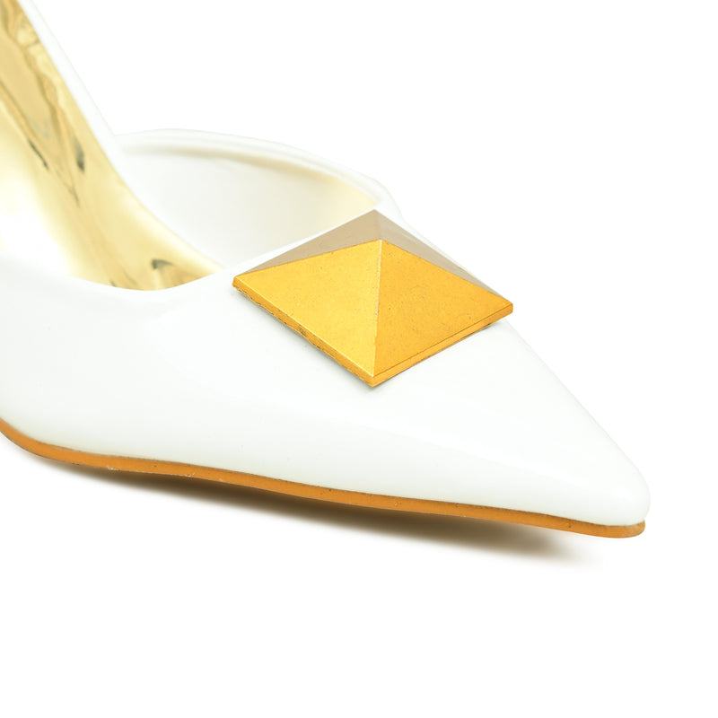 Pelle Luxur Aldina White Sandals For Women