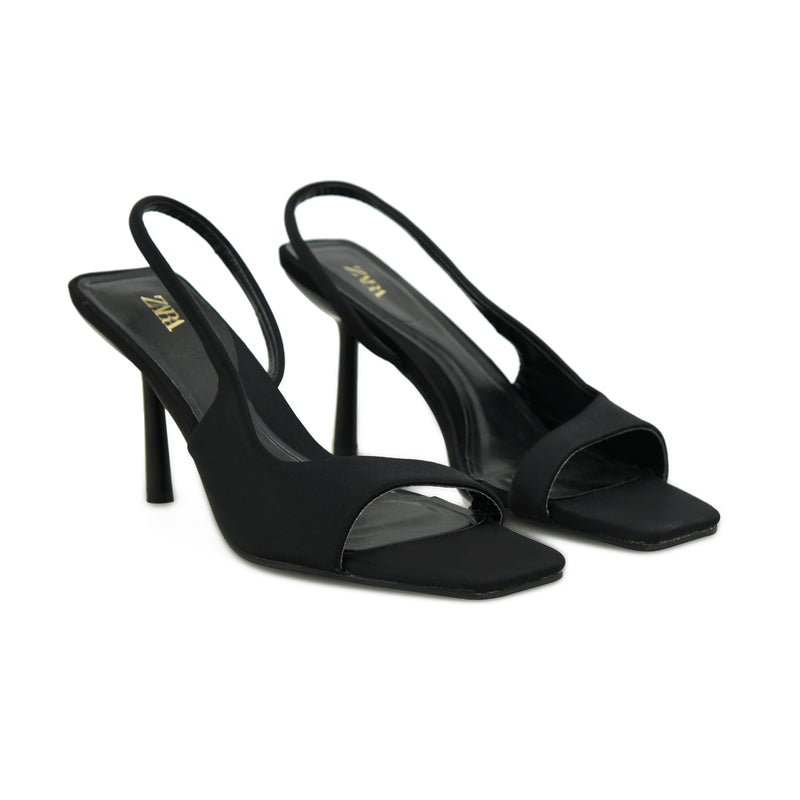 Pelle Luxur Carina Black Sandals For Women