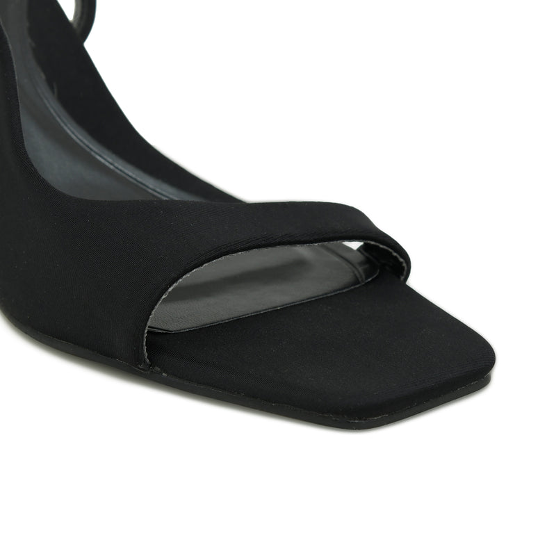 Pelle Luxur Carina Black Sandals For Women