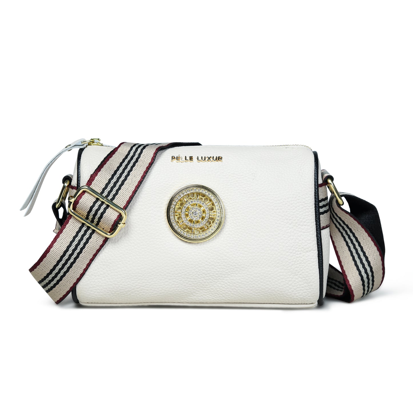 Pelle Luxure Women's PU Medium Sling Bag – Available in White, Black, Off-White, and Dark Green