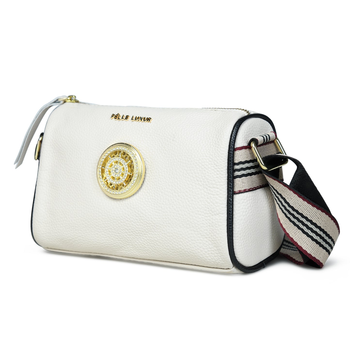 Pelle Luxure Women's PU Medium Sling Bag – Available in White, Black, Off-White, and Dark Green