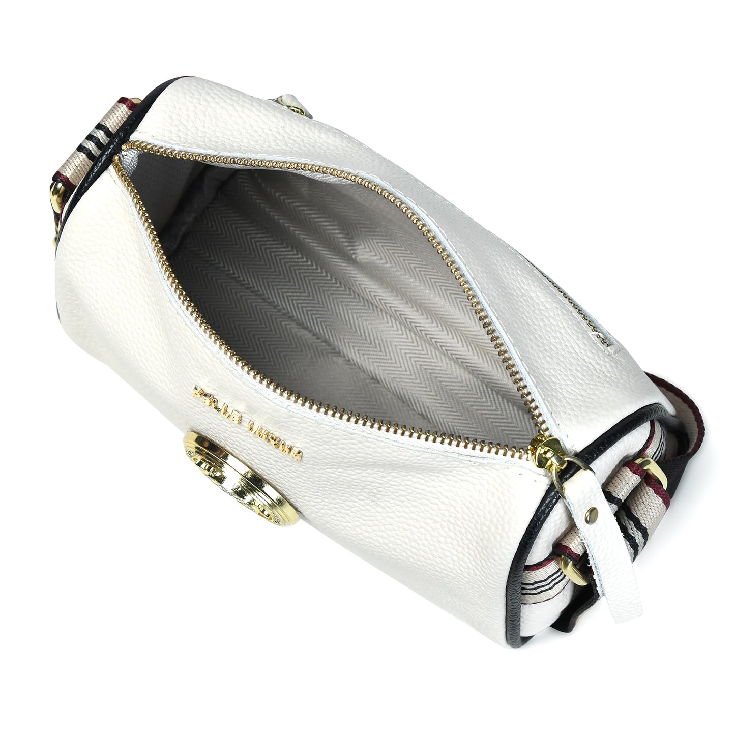 Pelle Luxure Women's PU Medium Sling Bag – Available in White, Black, Off-White, and Dark Green