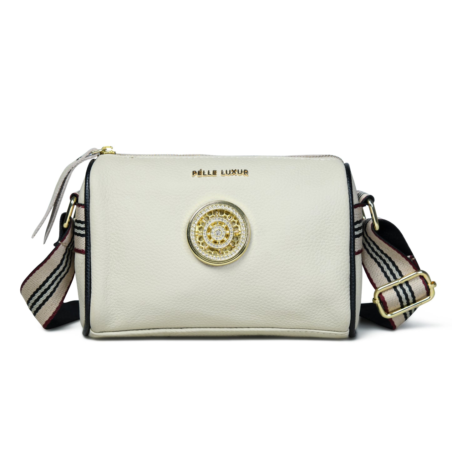 Pelle Luxure Women's PU Medium Sling Bag – Available in White, Black, Off-White, and Dark Green