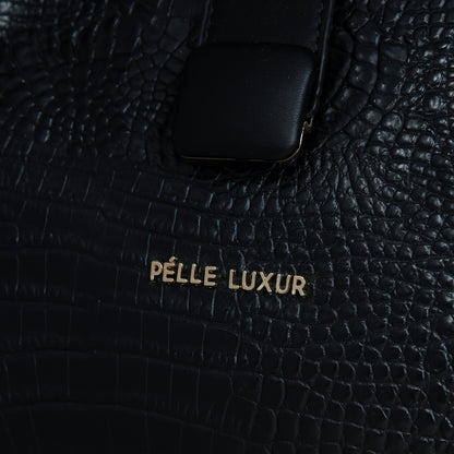 Pelle Luxure Women's PU Handbag – Available in Black and Pink