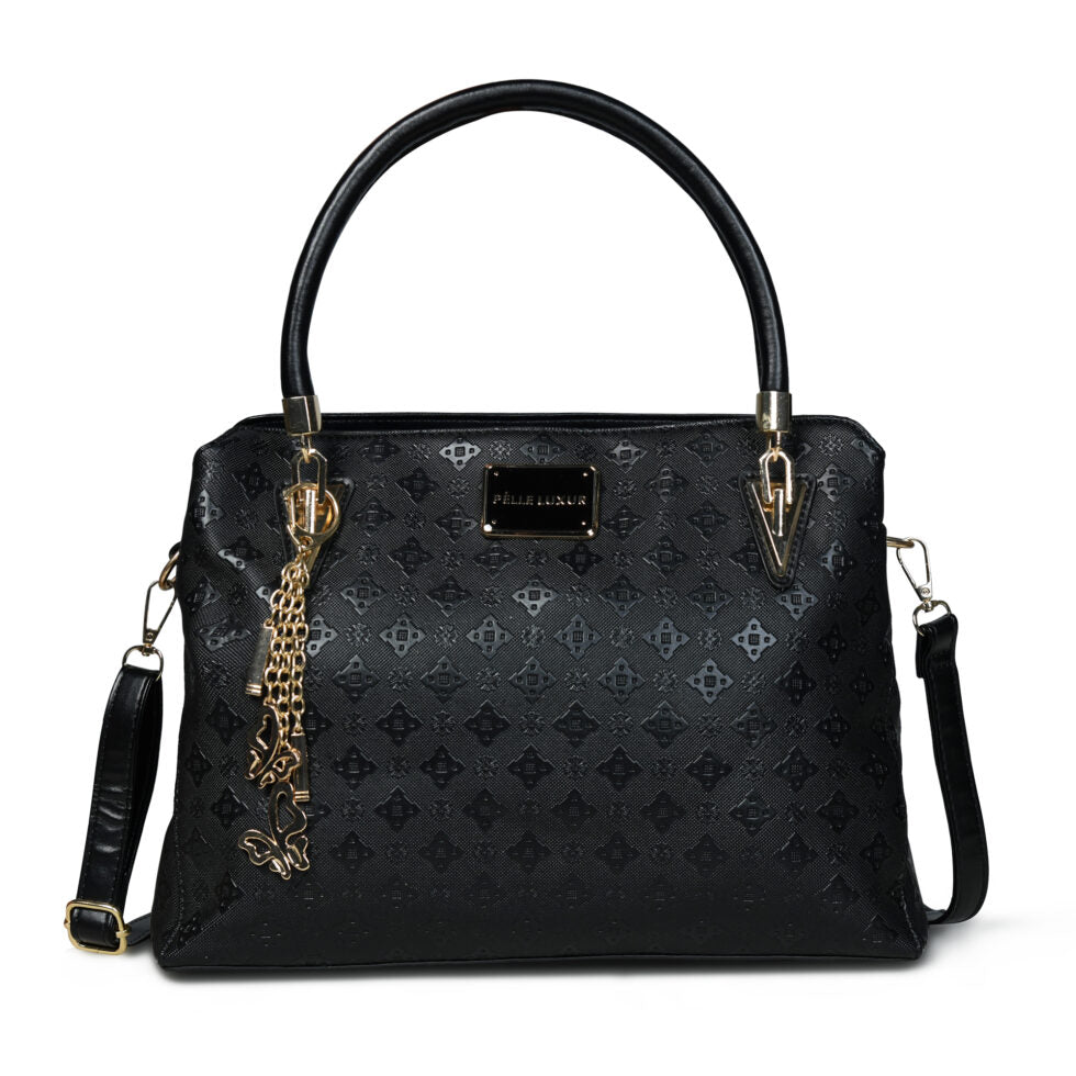 Pelle Luxur Women’s Black Colour Zipper Closure Bag