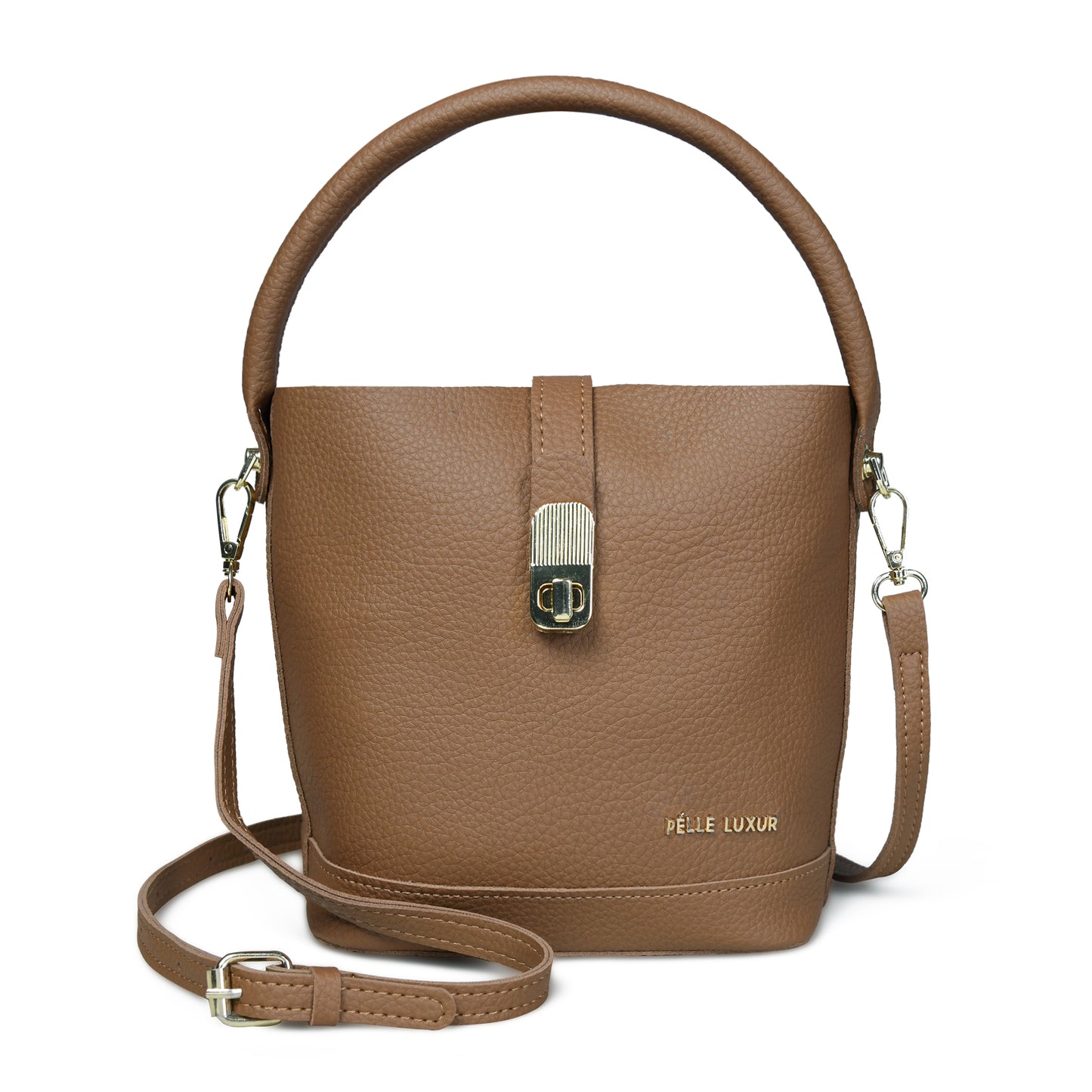 Pelle Luxure Women's PU Medium Sling Bag – Available in Black, Khaki, Chocolate Brown, and Cognac