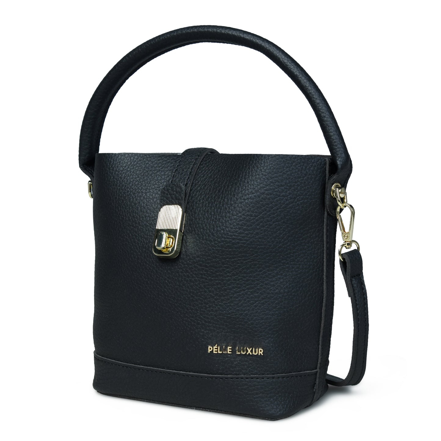 Pelle Luxure Women's PU Medium Sling Bag – Available in Black, Khaki, Chocolate Brown, and Cognac