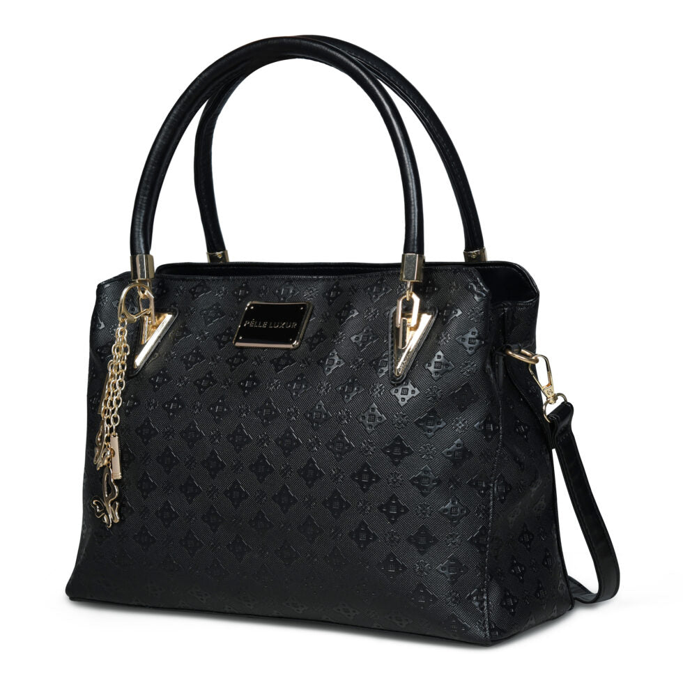 Pelle Luxur Women’s Black Colour Zipper Closure Bag