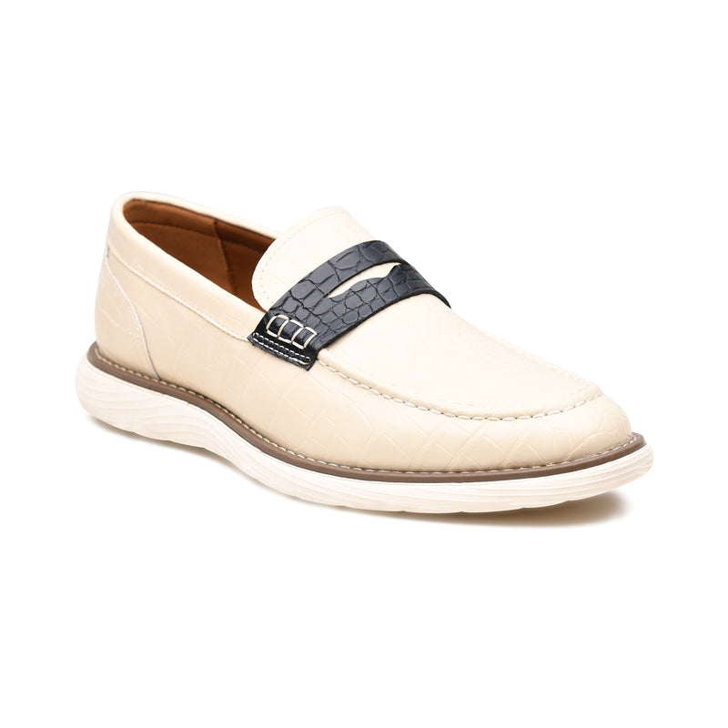 Pelle Luxur Giovanni Beige Casual Shoes For Men