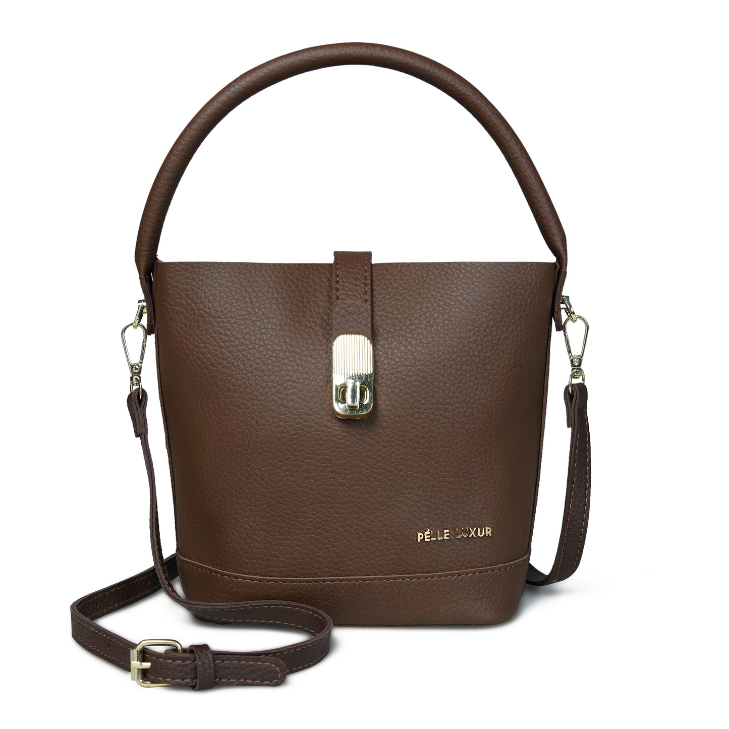 Pelle Luxure Women's PU Medium Sling Bag – Available in Black, Khaki, Chocolate Brown, and Cognac