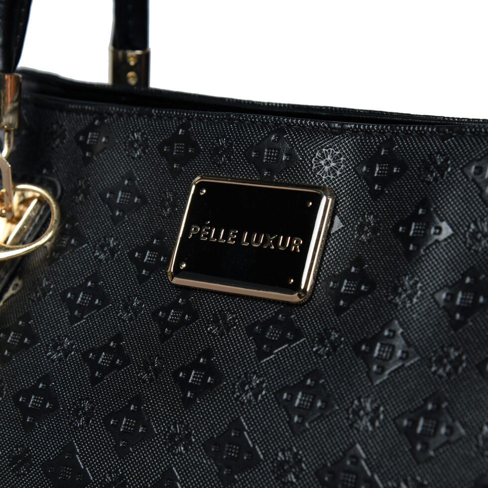 Pelle Luxur Women’s Black Colour Zipper Closure Bag