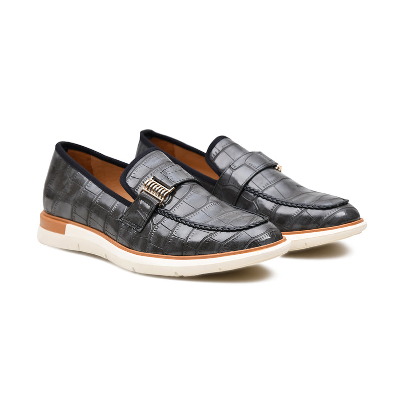 Pelle Luxur Leandro Grey Casual Shoes For Men