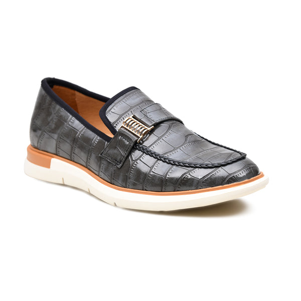 Pelle Luxur Leandro Grey Casual Shoes For Men