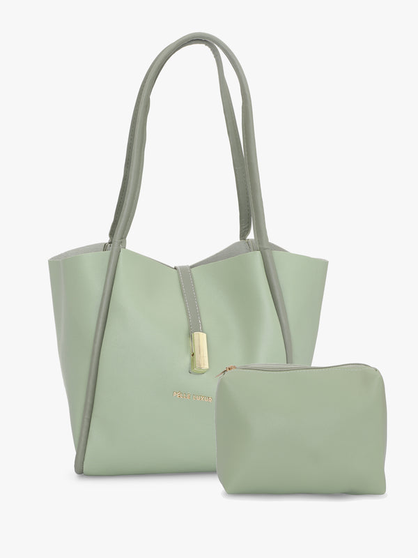 Pelle Luxur Women's Pistachio Green Satchel Bag