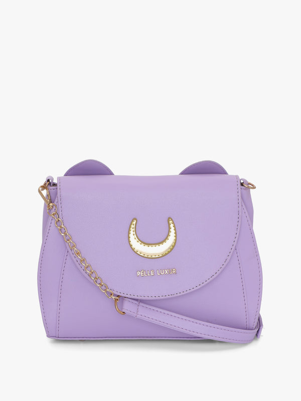 Pelle Luxur Women's Light Purple Satchel Bag