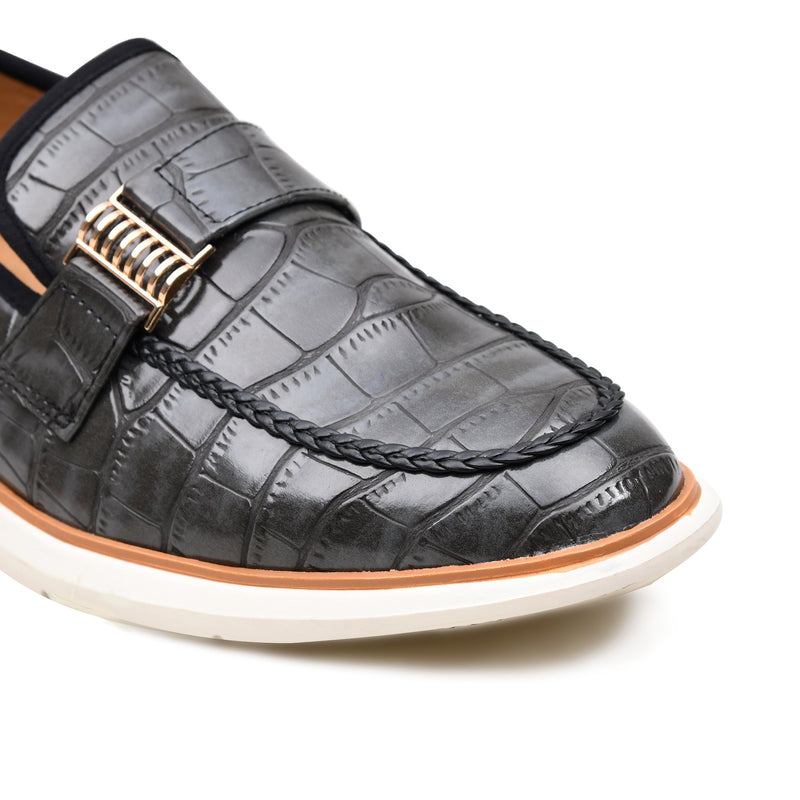 Pelle Luxur Leandro Grey Casual Shoes For Men