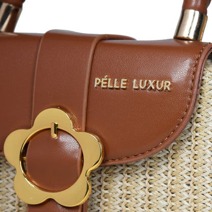 Pelle Luxure Women's PU Small Sling Bag – Available in Brown, Yellow, White, Light Blue, Pink, and Black