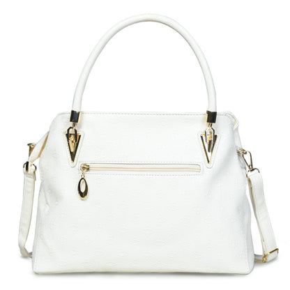 Pelle Luxur Women’s White Colour Zipper Closure Bag