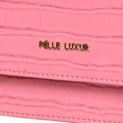 Pelle Luxur Women's Dark Pink, Premium PU Sling Bag, Small Size with Magnet clasp Closure