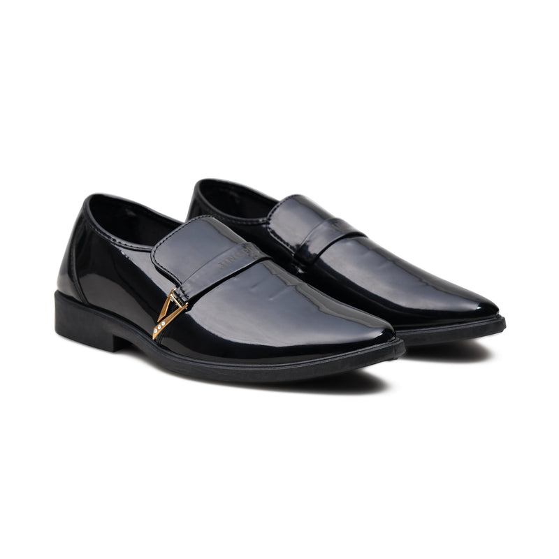 Pelle Luxur Narciso Black Formal Shoes For Men