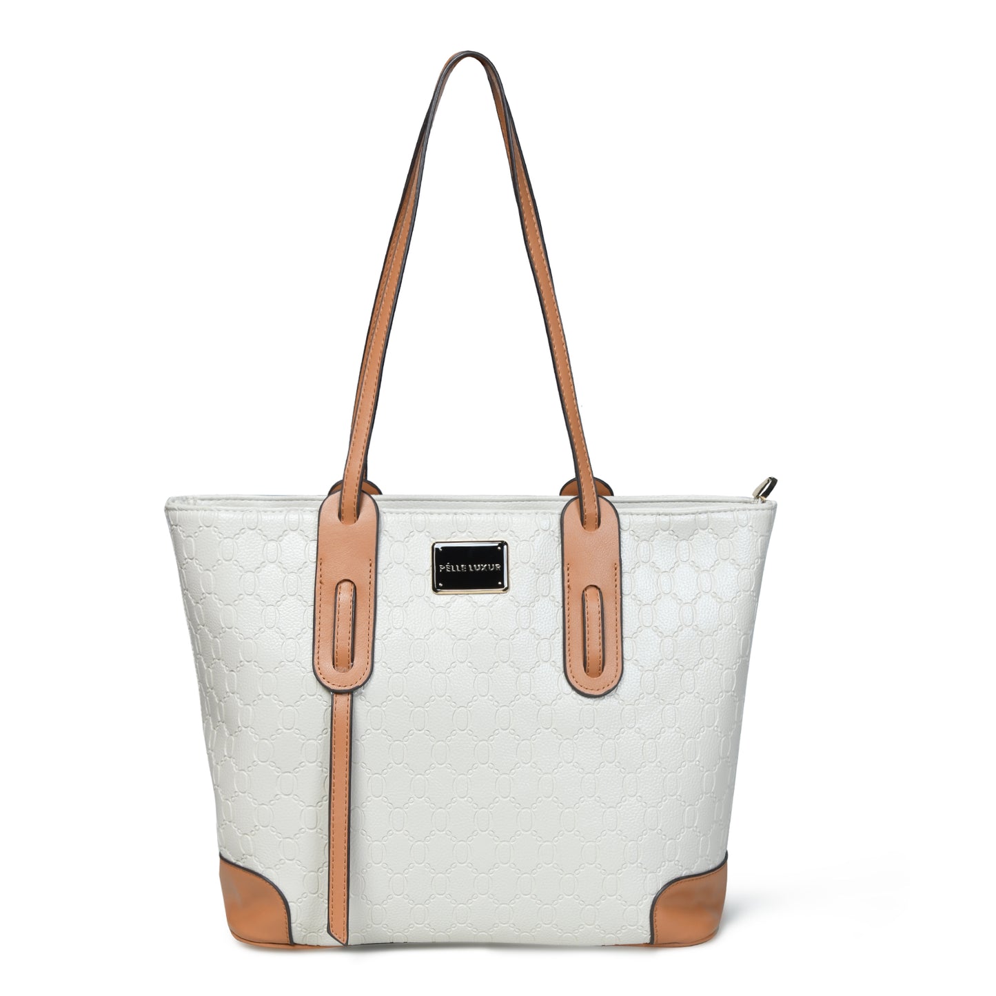 Pelle Luxure Women's PU Satchel Bag – Available in White and Black