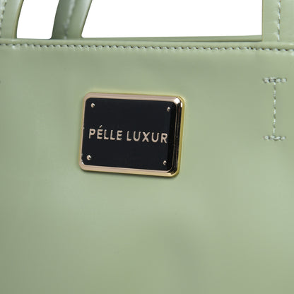 Pelle Luxure Olive PU Medium Handbag – Stylish & Functional