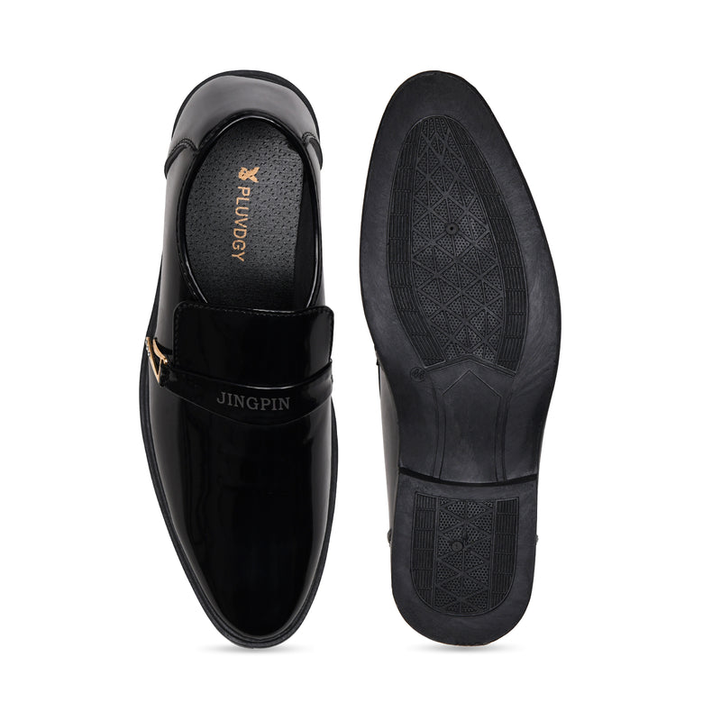 Pelle Luxur Narciso Black Formal Shoes For Men