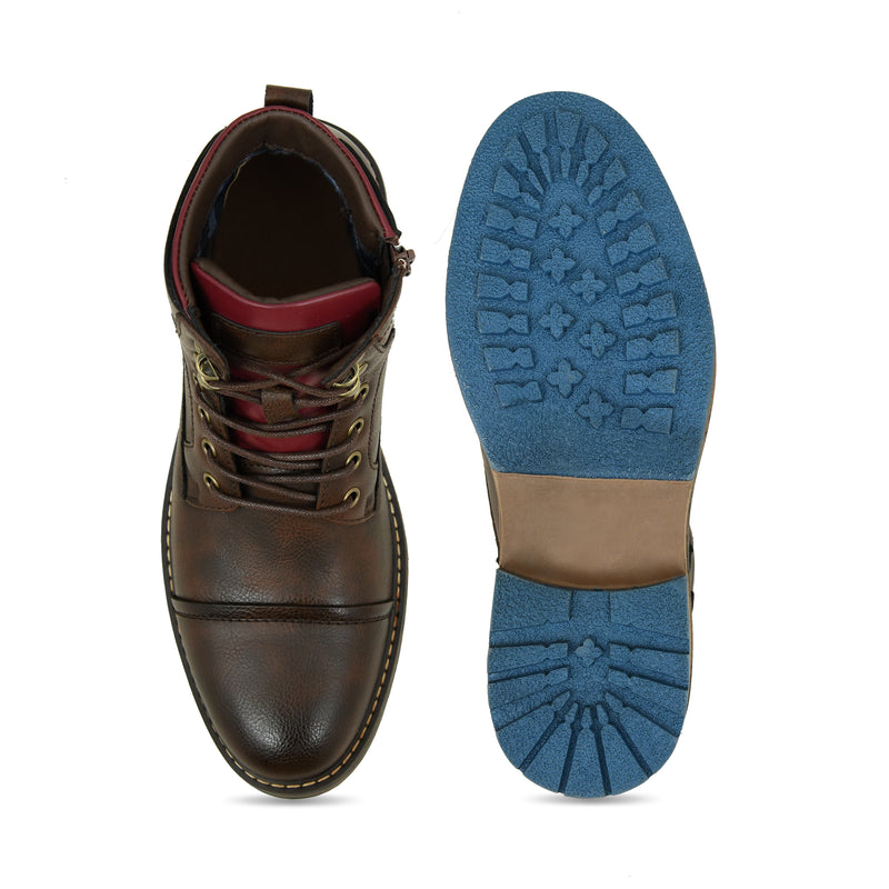 Pelle Luxur Edoardo Brown Boots Shoes For Men