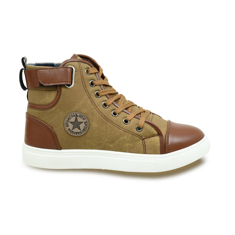 Pelle Luxur Alessandro Brown And Cognac Sneaker Shoes For Men