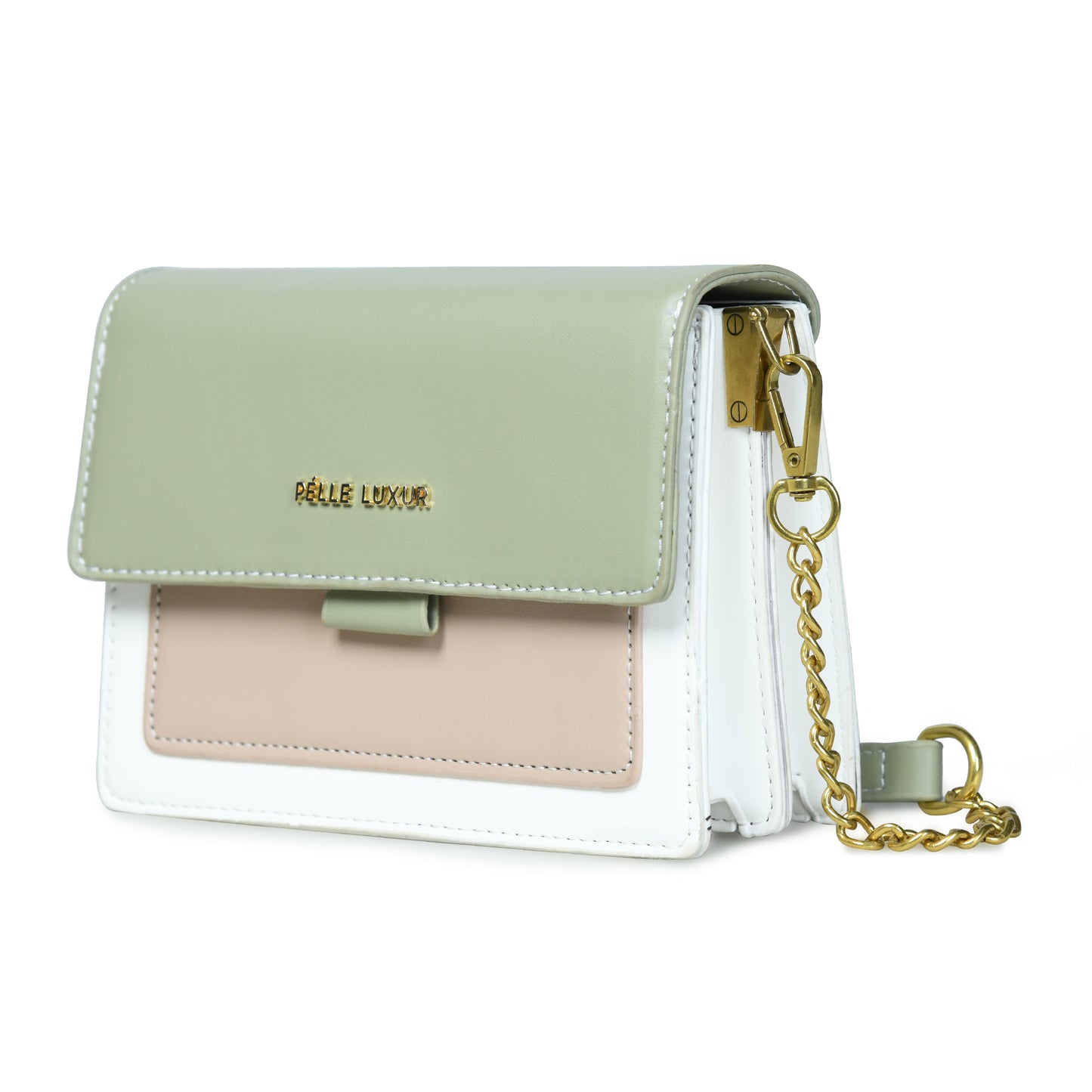 Pelle Luxure Small PU Sling Bag – Perfect for Women, Available in Mustard, White, and Olive