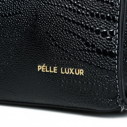 Pelle Luxure Women's PU Satchel Bag – Available in Brown, Black, and Wine