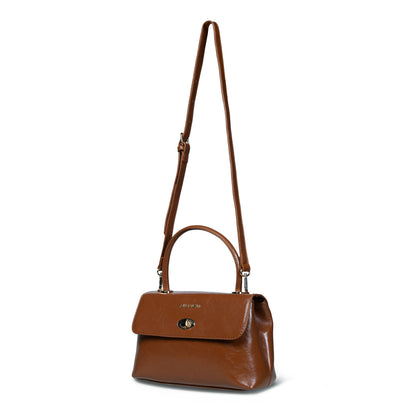 Elegant and Practical: Pelle Luxure PU Medium Sling Bag in Cognac, Black, and Chocolate Brown