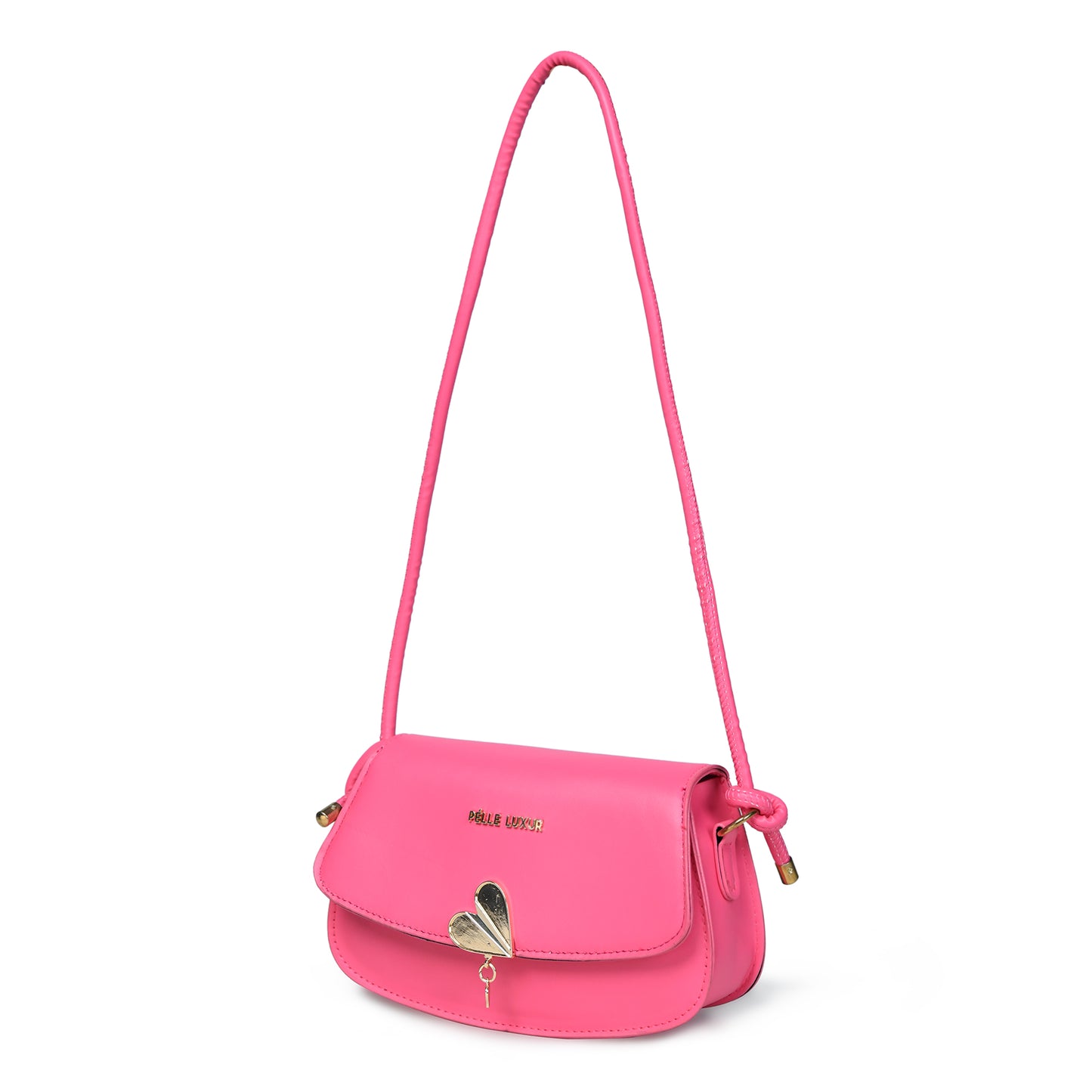 Pelle Luxure Women's PU Small Sling Bag – Stylish Colors: Pink, Khaki, White, Black, and Brown