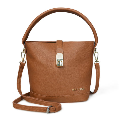 Pelle Luxure Women's PU Medium Sling Bag – Available in Black, Khaki, Chocolate Brown, and Cognac