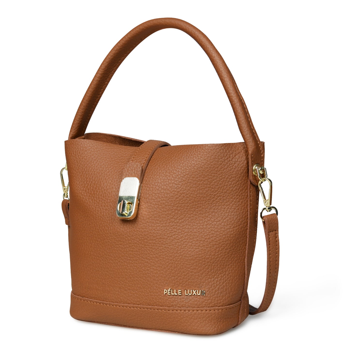 Pelle Luxure Women's PU Medium Sling Bag – Available in Black, Khaki, Chocolate Brown, and Cognac