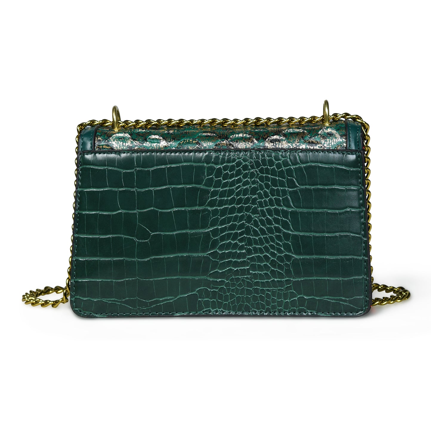 Elevate Your Style with Pelle Luxure Women's Medium Sling Bag – Dark Green & Black