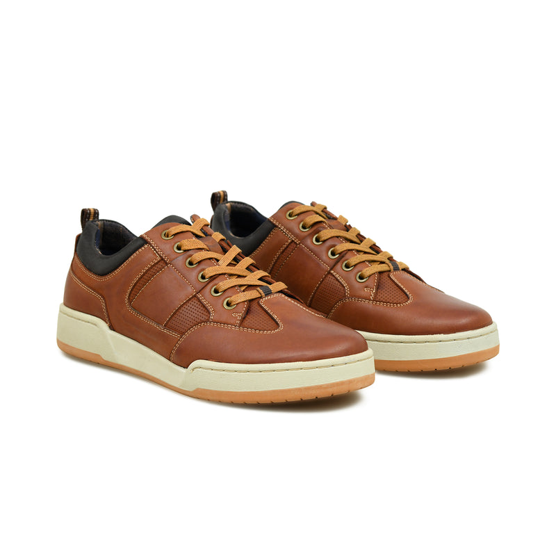 Pelle Luxur Francesco Cognac Sneaker Shoes For Men